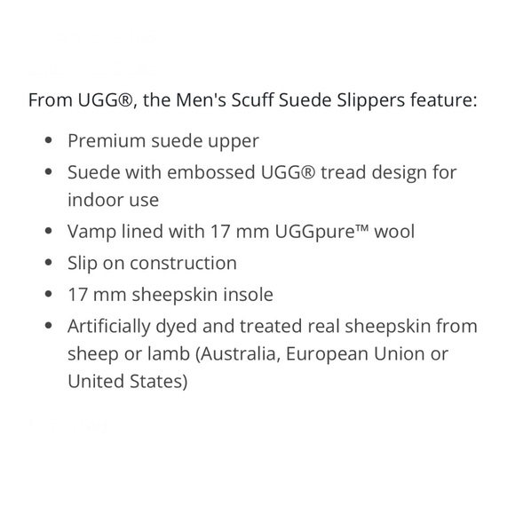 UGG Mens Scuff Suede Slippers in Chestnut, Size 12 main image 11